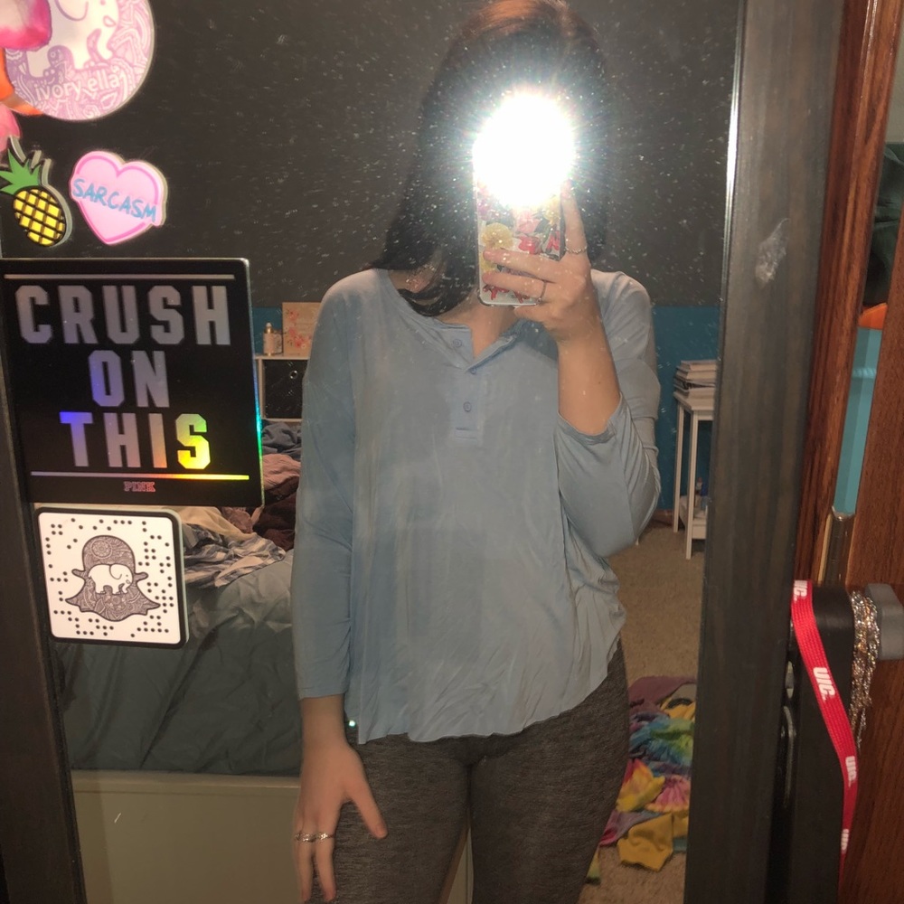 Button up light blue shirt